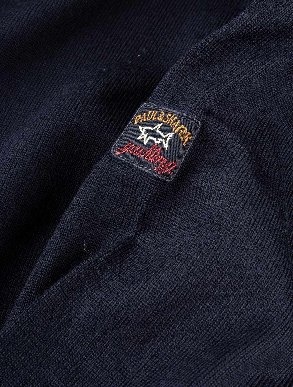 Paul And Shark Halfzip With Detail Navy AI5