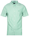 GANT Regular Fit Stripe Short Sleeve Broadcloth Shirt Lavish Green