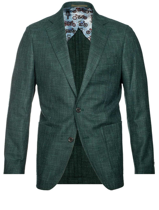Wool Silk Cotton Sports Jacket Green