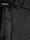 Canali Classic Suit Black 2 Piece 2 Button Notch Lapel Soft Shoulder Flap Pockets 4