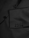 Canali Classic Suit Black 2 Piece 2 Button Notch Lapel Soft Shoulder Flap Pockets 5