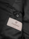 Canali Classic Suit Black 2 Piece 2 Button Notch Lapel Soft Shoulder Flap Pockets 6