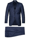 Canali Classic Suit Blue 2 Piece 2 Button Notch Lapel Soft Shoulder Flap Pockets 1