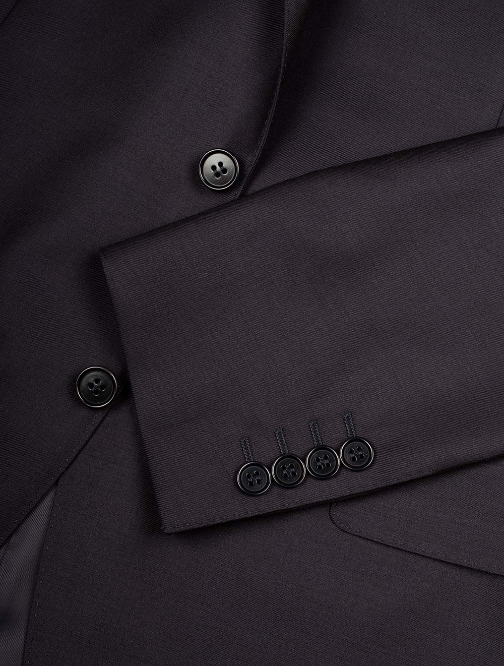 Canali Classic Suit Navy 2 Piece 2 Button Notch Lapel Soft Shoulder Flap Pockets 5
