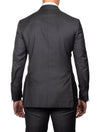 Canali Classic Suit Grey 2 Piece 2 Button Notch Lapel Soft Shoulder Flap Pockets 3