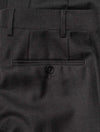 CANALI Grey Wool Formal Trousers Charcoal