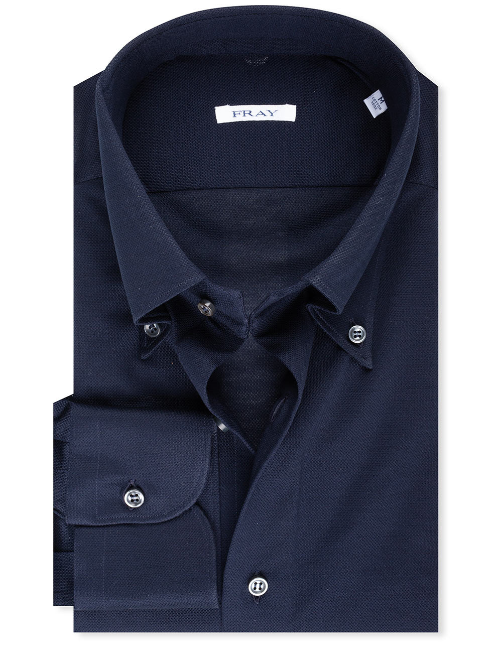 Fray FRAY Pique Buttondown Shirt Navy MI