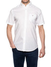 GANT Regular Fit Short Sleeve White Broadcloth Shirt