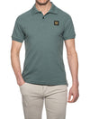 Belstaff S/S Polo With Patch Faded Teal