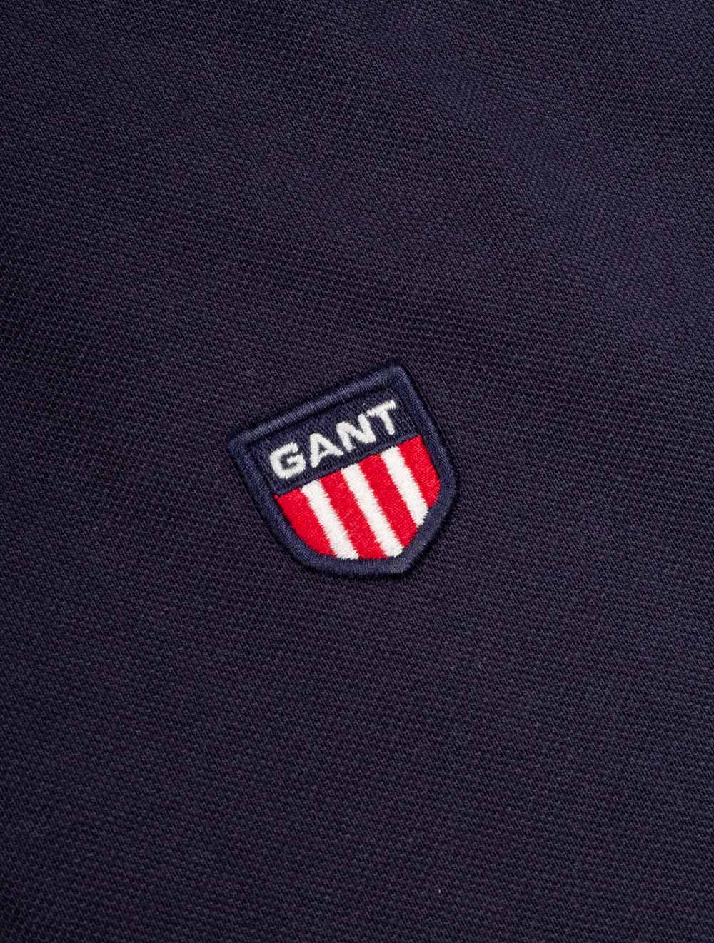 Gant Retro Shield Short Sleeve Pique Evening Blue