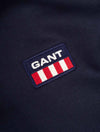 GANT Retro Logo Full Zip Hoodie Navy