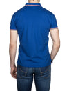 GANT 3 Colour Tipping Pique Short Sleeve Rugger College Blue