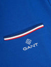 GANT 3 Colour Tipping Pique Short Sleeve Rugger College Blue