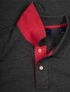 GANT Antracite Melange Contrast Collar Piqué Polo Shirt