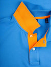 GANT Day Blue Contrast Collar Pique Short Sleeved Rugger 