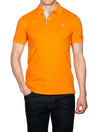 GANT Russet Orange Contrast Collar Pique Short Sleeved Rugger 