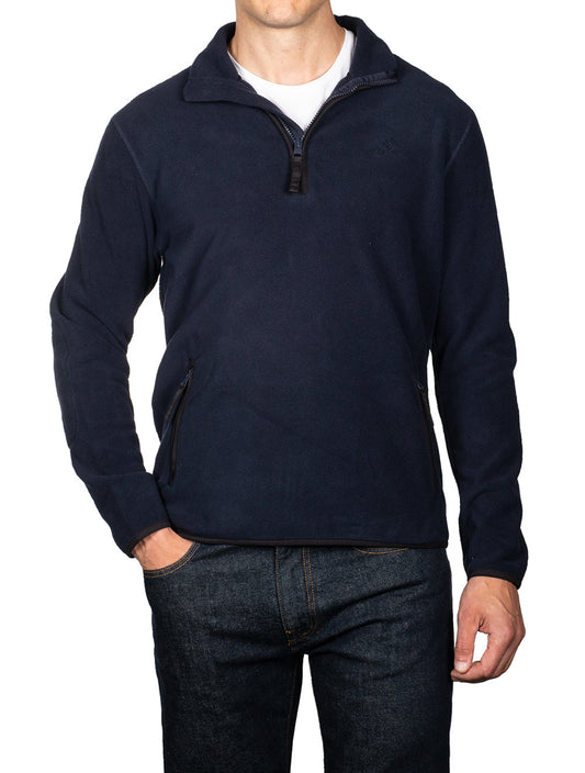 GANT Light Fleece Half-Zip Sweater Evening Blue