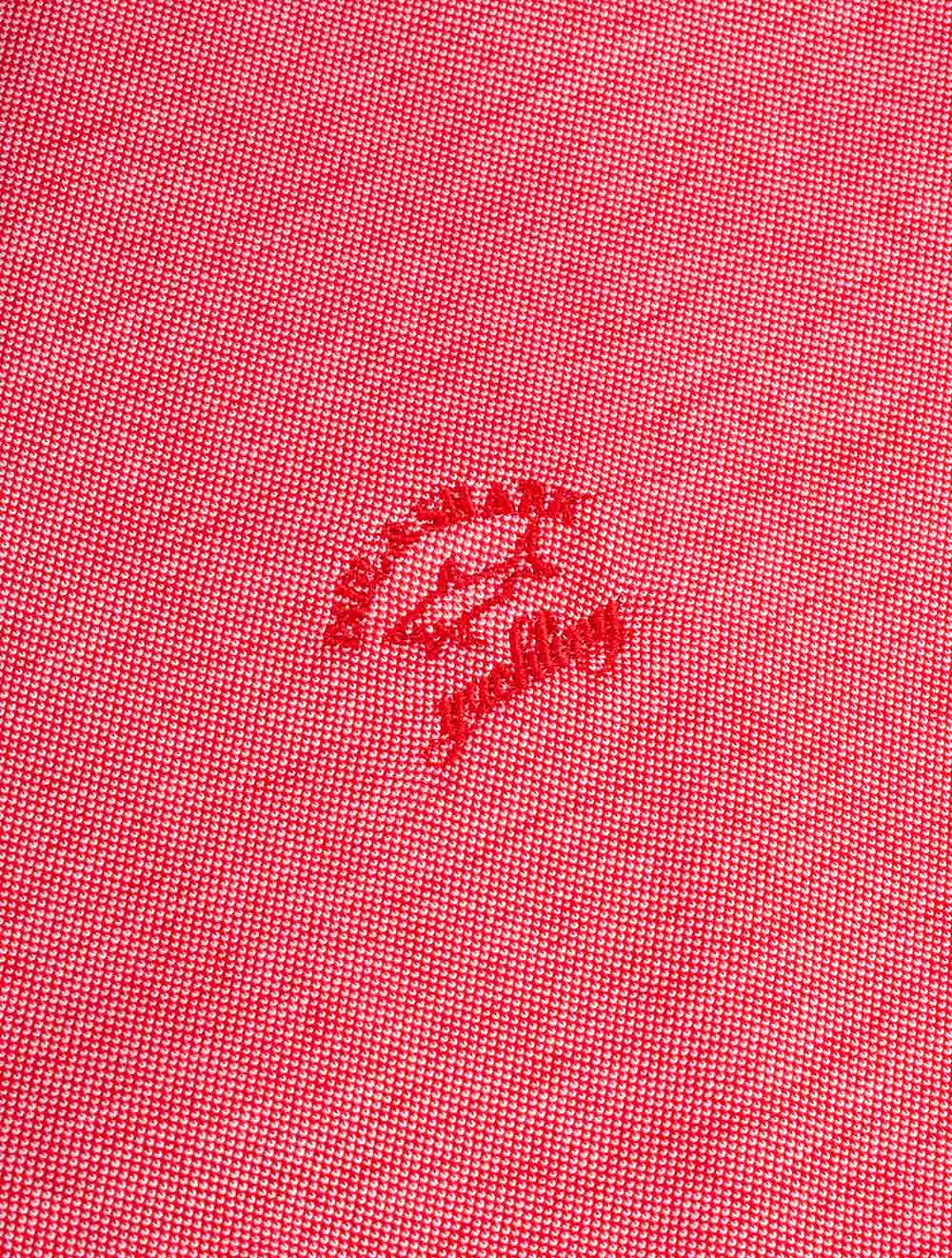 Paul And Shark Organic Cotton Pique Polo With Embroidered Logo Red AI4