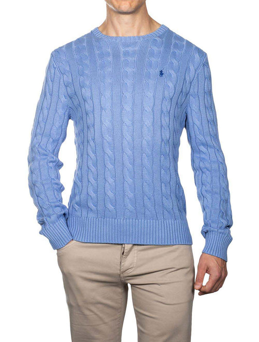 RALPH LAUREN Cotton Cable Sweater Blue