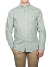 Regular Fit Gingham Broadcloth Shirt Kalamata Green