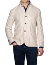 Dressler Steel Casual Jacket Beige 3 Button Single Breasted Unlined 2