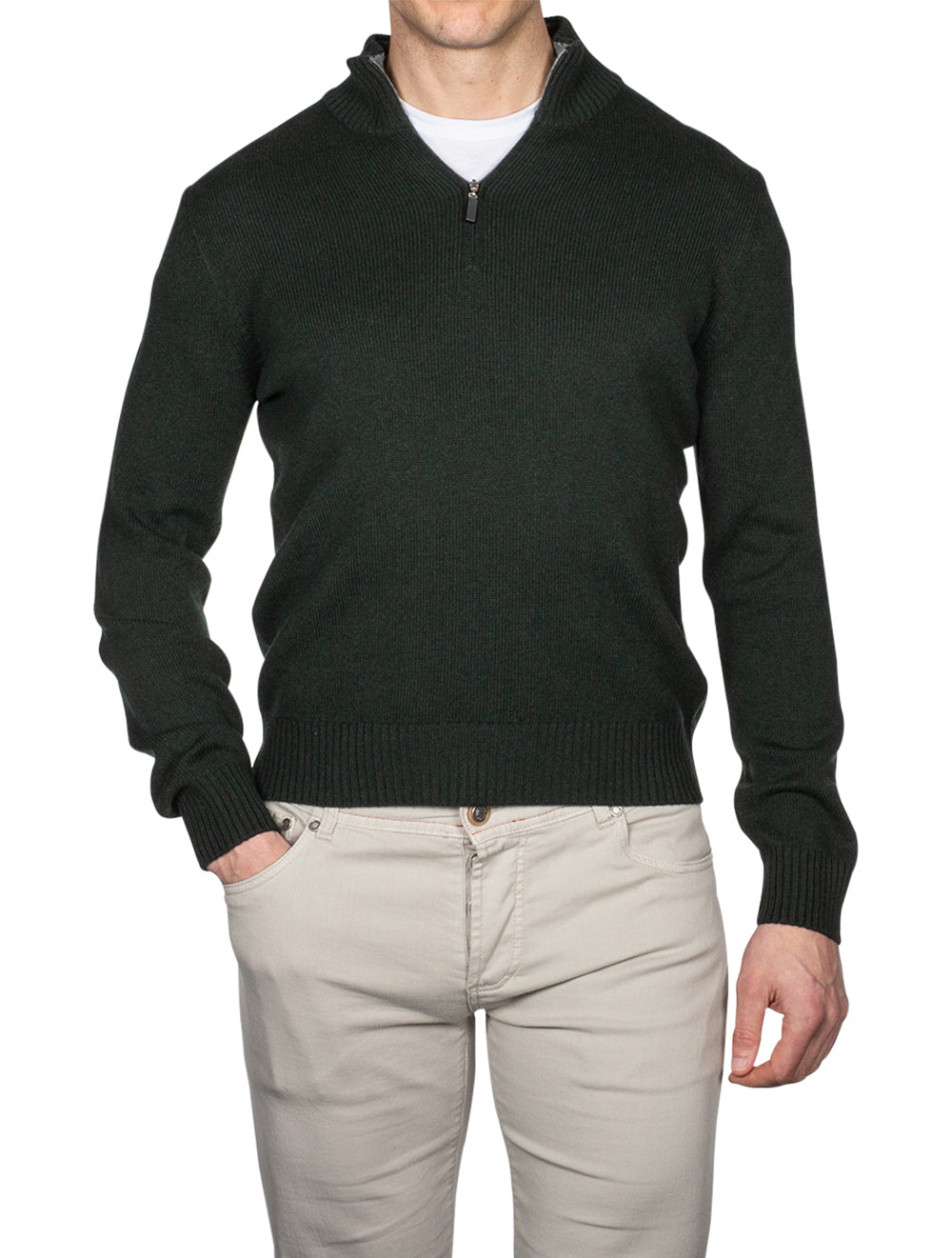 Gran Sasso Half-Zip Jumper Green AI1
