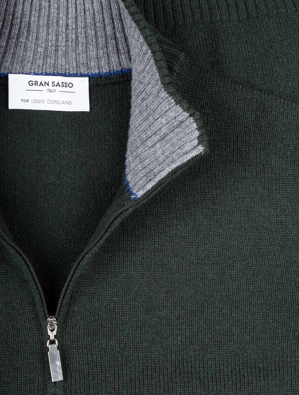 Gran Sasso Half-Zip Jumper Green AI3