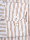 Stripe Linen Shirt Brown