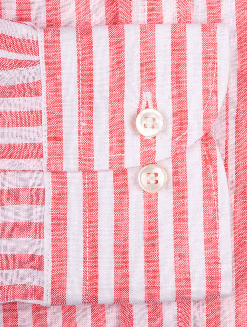 Stripe Linen Shirt Pink