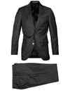 Louis Copelands Guabello Super 130 Suit Charcoat 2 Piece 2 Button Notch Lapel Soft Shoulder Flap Pocket 1