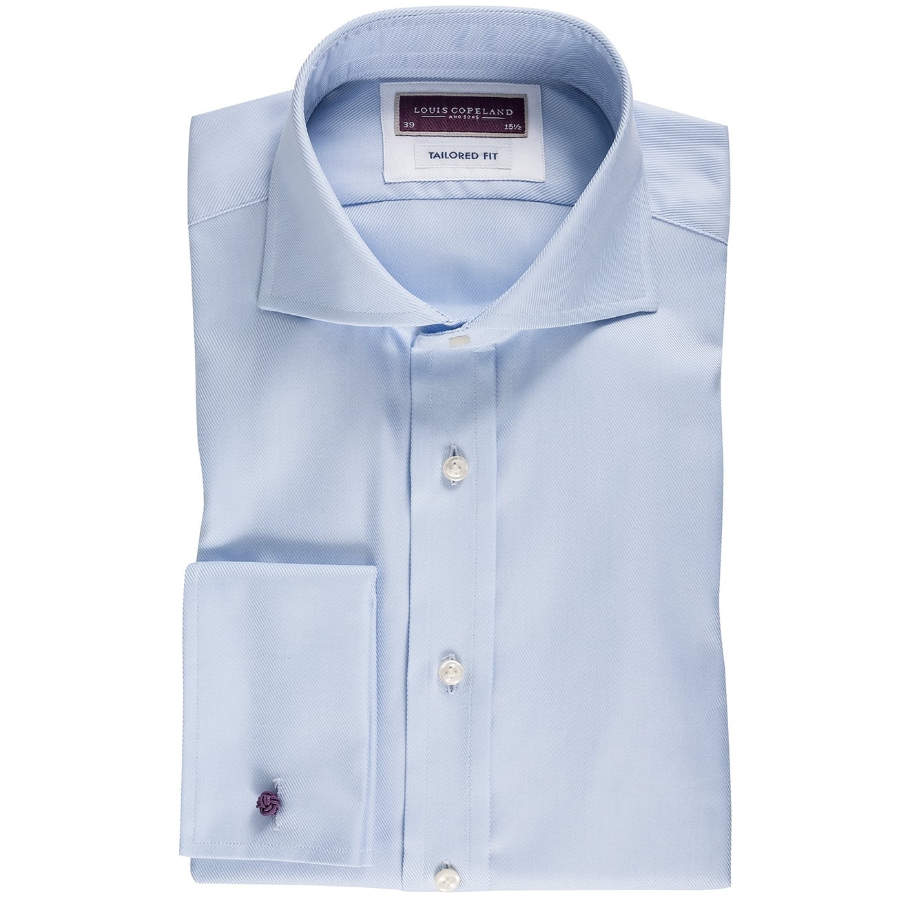 Eton Contemporary Fit Herringbone Flannel Shirt Blue AI3