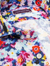 Multi Coloured Floral Linen Slim Fit Shirt by Louis Copeland