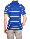 Gant Breton Stripe Pique Short Sleeve Rugger College Blue