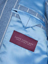 Louis Copeland Stripe Wool Cotton Suit Blue 2 Piece 2 Button Soft Shoulder Peaked Lapel Flap Pockets 4