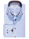 Stenstroms Plain Inlay Casual Shirt Blue