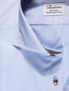 Stenstroms Plain Inlay Casual Shirt Blue