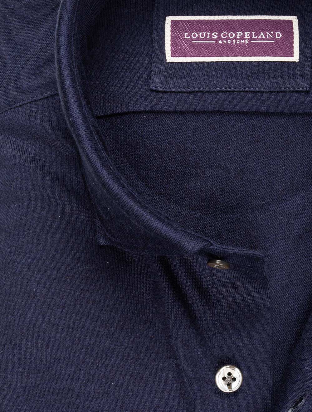 Cashmere Blend Jersey Shirt Navy
