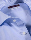 Liffey Mesh Super Slim Fit Shirt With Inlay Blue