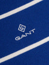 Gant Breton Stripe Pique Short Sleeve Rugger College Blue