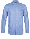 Regular Fit Blue 2-Color Gingham Broadcloth Shirt College Blue