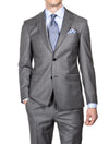 Louis Copeland Zignone Suit Grey 2 Piece 2 Button Notch Lapel Flap Pockets 6
