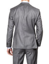 Louis Copeland Zignone Suit Grey 2 Piece 2 Button Notch Lapel Flap Pockets 7
