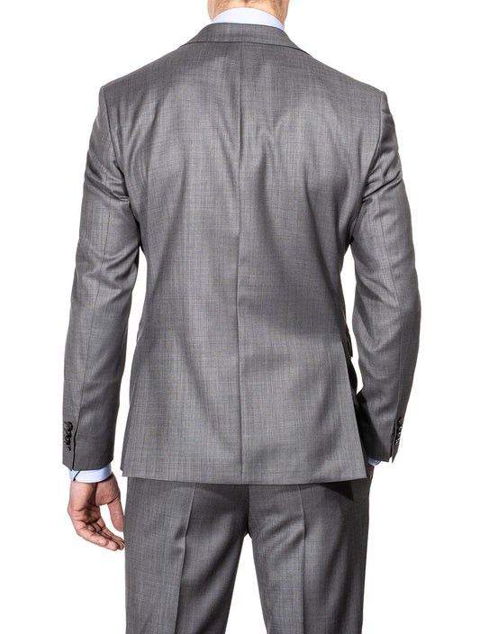 Louis Copeland Zignone Suit Grey 2 Piece 2 Button Notch Lapel Flap Pockets 2