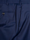 Louis Copeland Plain Blue Suit 2 piece 2 button notch lapel soft shoulder flap pockets 5