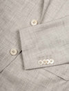 Louis Copeland Loro Piana Summertime Suit Beige 2 piece 2 button notch lapel soft shoulder flap pockets 3