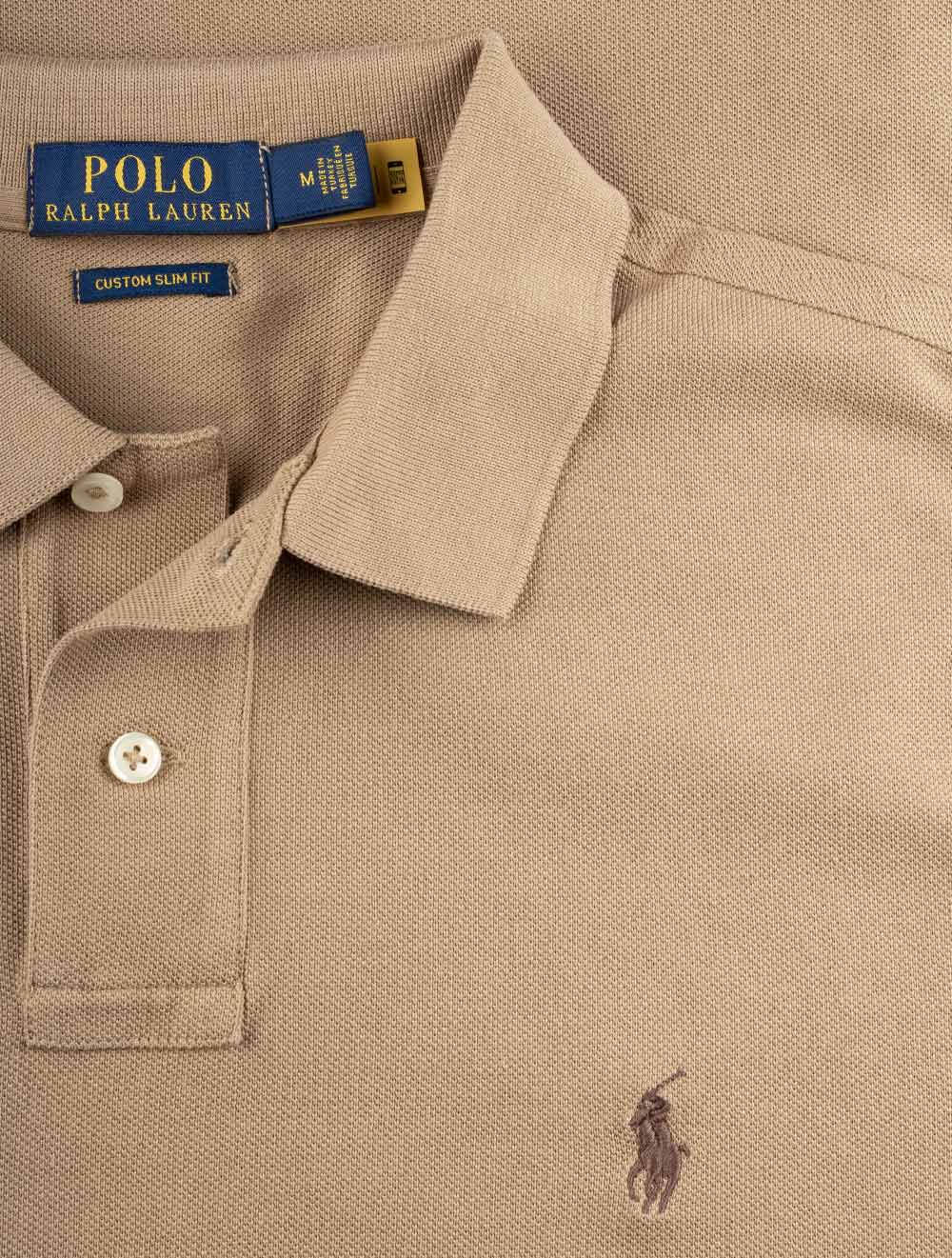 Mesh Polo Shirt Tan