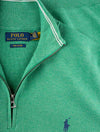 Pima Texture Half Zip Pullover Green