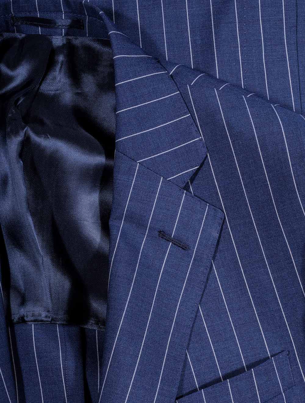 Louis Copeland Inch Stripe Suit Blue AI2