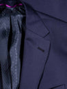 Louis Copeland Zignone Suit Blue 2 Piece 2 Button Notch Lapel Flap Pockets 3
