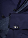 Louis Copeland Zignone Suit Blue 2 Piece 2 Button Notch Lapel Flap Pockets 4